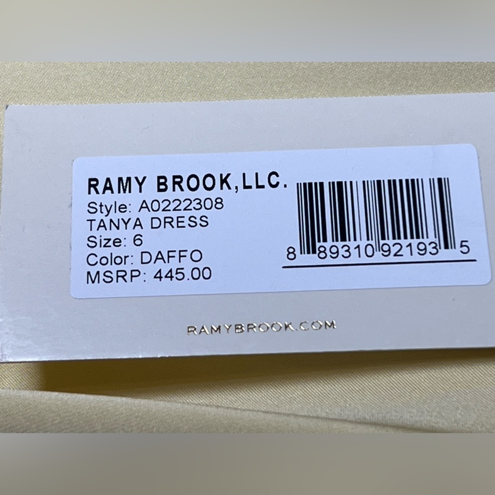 Ramy Brook new with tags women’s size size Tanya V neck mini dress in daffodil - Picture 9 of 13
